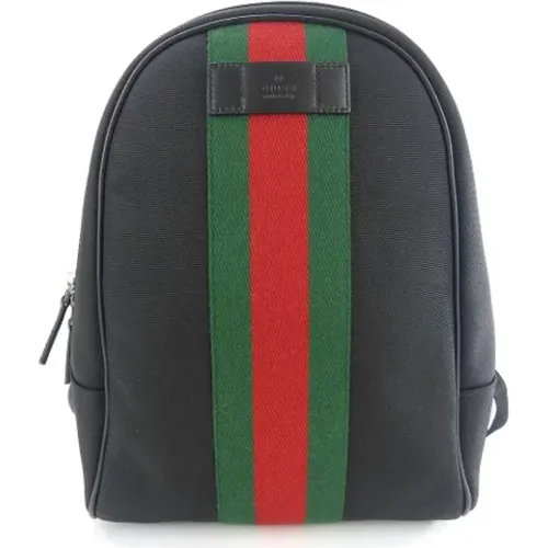 Pre-owned Backpacks, female, , Size: ONE SIZE Pre-owned Canvas backpacks - Gucci Vintage - Modalova