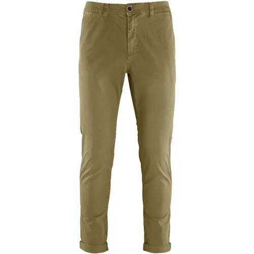 Chinos, male, , Size: W34 Slim Fit Striped Chino Pants - BomBoogie - Modalova