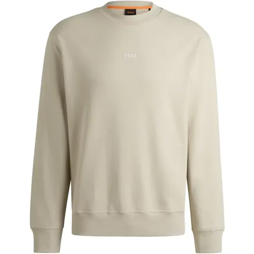 Crewneck Sweatshirt French Terry Fleece Logo , male, Sizes: L, M, 2XL, XL - Hugo Boss - Modalova