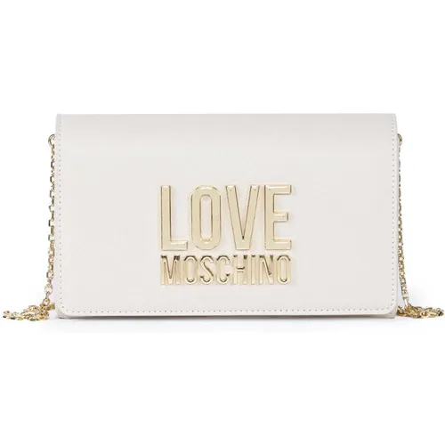 Shoulder Bag with Metal Logo , female, Sizes: ONE SIZE - Love Moschino - Modalova