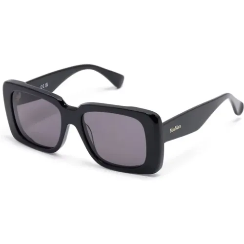 Klassische Sonnenbrille,Stilvolle Sonnenbrille mit Verlauf rauchigen Gläsern,Braune Gläser Sonnenbrille mit weißem Rahmen,Elegante Sonnenbrille fü - Max Mara - Modalova