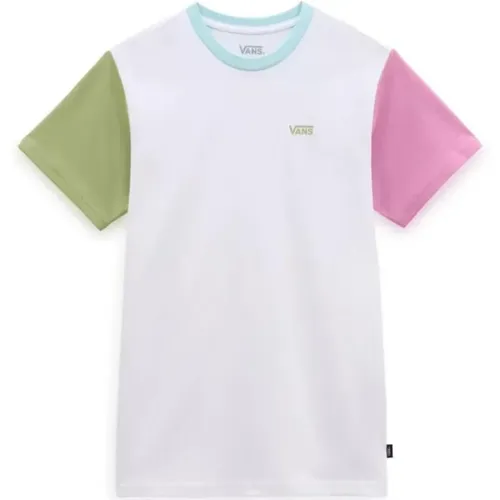 Colorblock Embroidered T-Shirt , female, Sizes: 2XS - Vans - Modalova