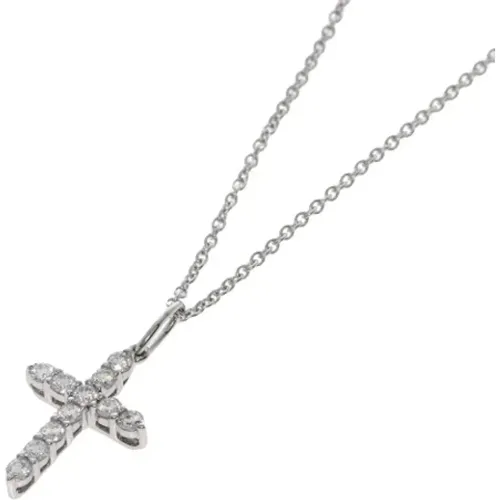 Pre-owned Jewellery, female, , Size: ONE SIZE Pre-owned White Gold necklaces - Tiffany & Co. Pre-owned - Modalova