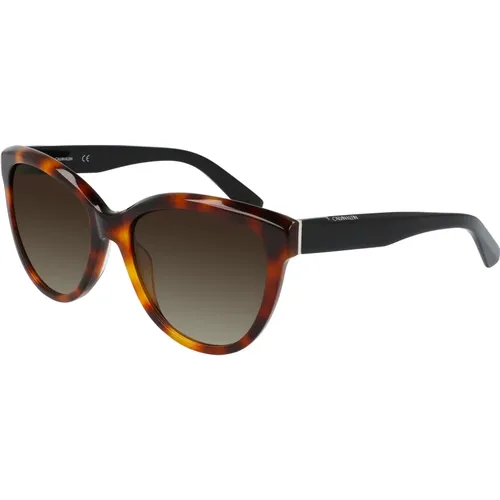 Havana/Brown Shaded Sunglasses,/Blue Sunglasses - Calvin Klein - Modalova