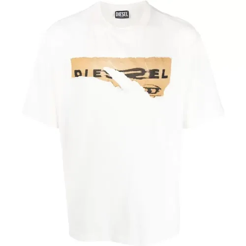 T-wash-poff t-shirt , male, Sizes: M - Diesel - Modalova