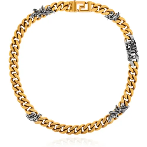 Necklaces, male, , Size: ONE SIZE Short necklace - Versace - Modalova