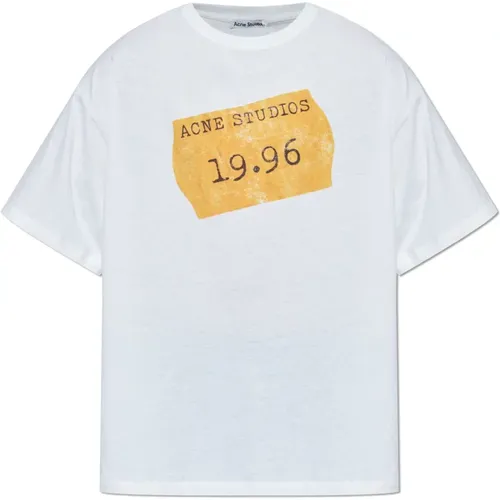 T-Shirts, male, , Size: 2XL T-shirt with logo - Acne Studios - Modalova