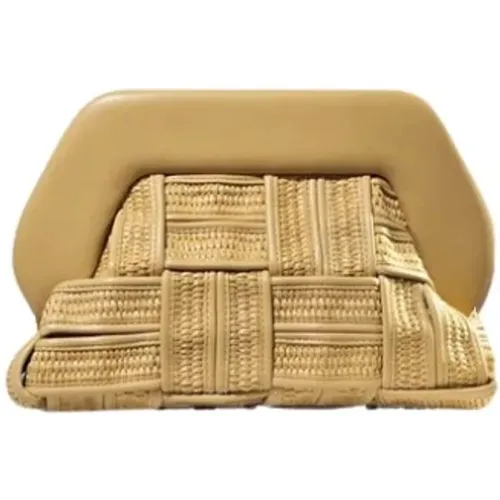 Straw Chaitea Clutch Bag Vegan Fabric , female, Sizes: ONE SIZE - THEMOIRè - Modalova