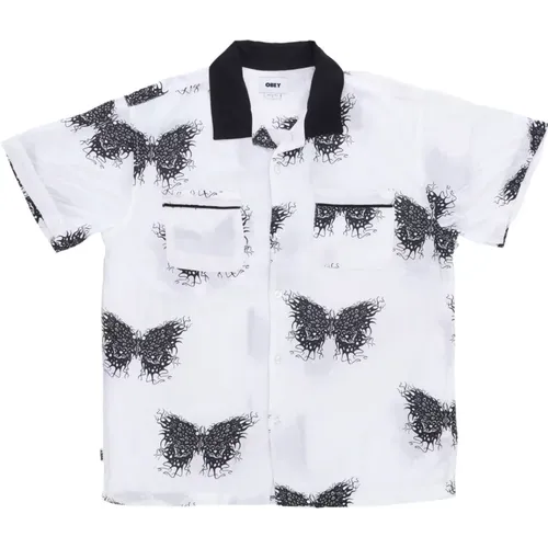 Woven Short Sleeve Shirt Multi , male, Sizes: L, XL - Obey - Modalova