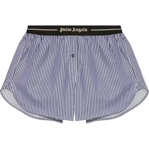 Short Shorts, female, , Size: L Striped pattern shorts - Palm Angels - Modalova