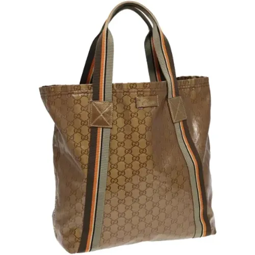 Pre-owned Tote Bags, female, , Size: ONE SIZE Pre-owned Canvas gucci-bags - Gucci Vintage - Modalova