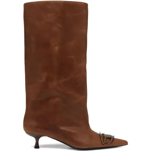 Heeled Boots, female, , Size: 7 US Venus Tube Boots in - Diesel - Modalova