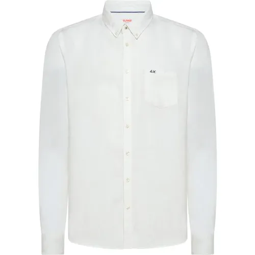 Casual Linen Cotton Shirt , male, Sizes: XL, L, 2XL, M - Sun68 - Modalova