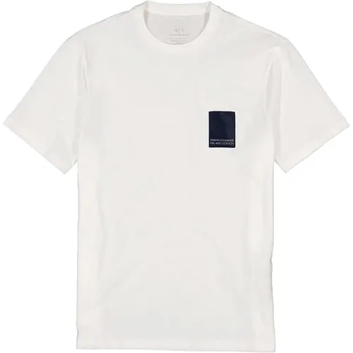 T-Shirt , Herren, Größe: L - Armani Exchange - Modalova