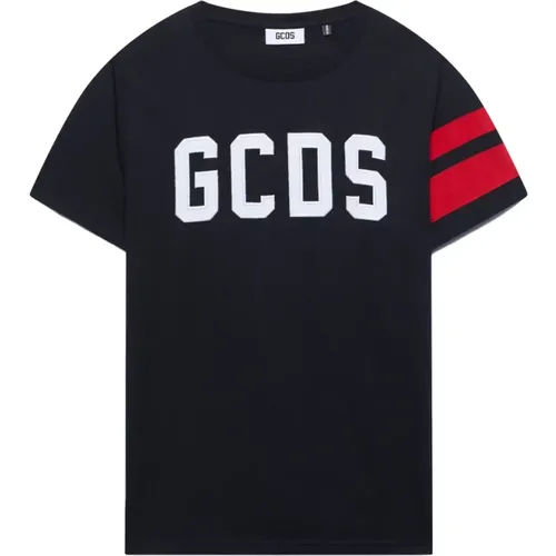 T-Shirts, male, , Size: 2XL Cotton T-shirt with Embroidered Logo - Gcds - Modalova