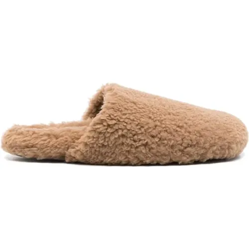 Slippers, female, , Size: 10 US Teddy Texture Round Toe Shoes - Yves Salomon - Modalova