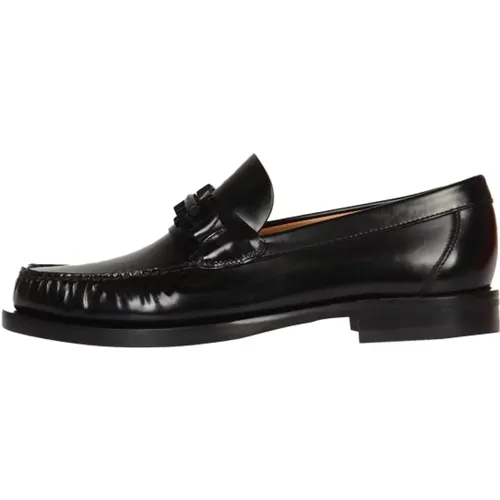 Schwarze flache Schuhe , Herren, Größe: 40 EU - Salvatore Ferragamo - Modalova