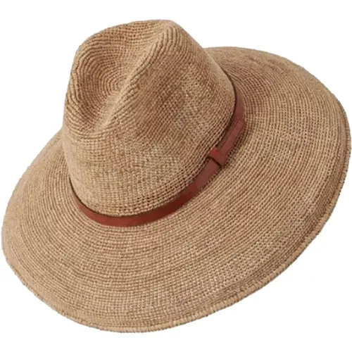 Safari Hat with Zebu Leather Detail , female, Sizes: ONE SIZE - Ibeliv - Modalova
