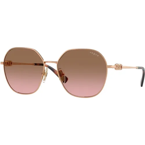 Stylish Sunglasses in Brown Shade , female, Sizes: 55 MM - Vogue - Modalova