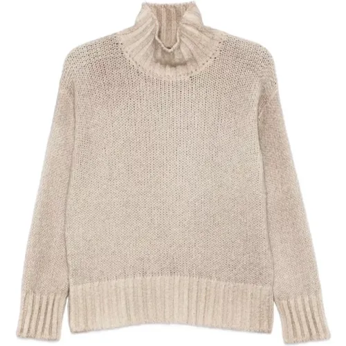 Turtlenecks, female, , Size: M Ribbed Sweater Long Sleeves - Avant Toi - Modalova