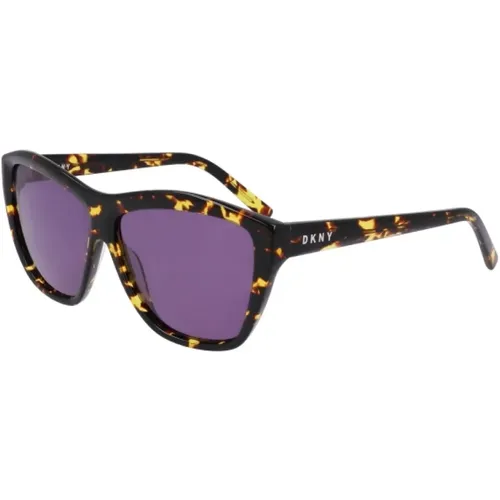 Schwarze Acetat Sonnenbrille für Frauen - DKNY - Modalova