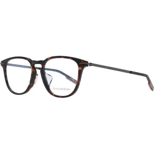 Glasses, male, , Size: ONE SIZE Stylish Round Plastic Optical Frames - Ermenegildo Zegna - Modalova