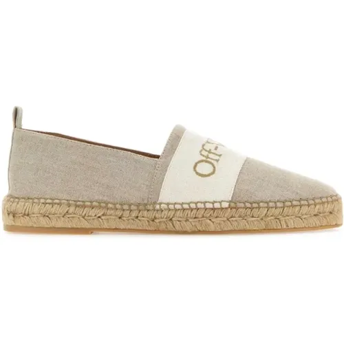 Espadrilles, male, , Size: 7 US Sand canvas espadrilles - Off White - Modalova