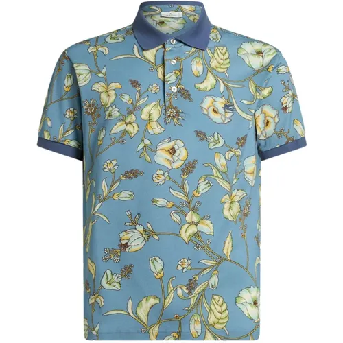 Polo Shirts, male, , Size: XL Printed Short Sleeve Polo Shirt - ETRO - Modalova