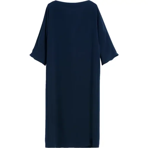 Elegant Cady Dress with Flared Sleeves and Cagoule Motif , female, Sizes: 2XL, S - Max Mara Studio - Modalova
