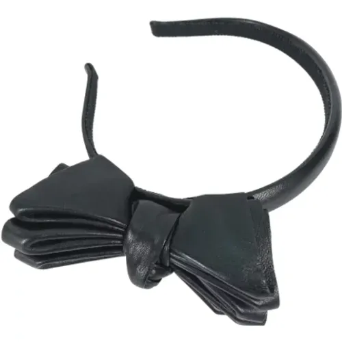 Pre-owned Accessories, female, , Size: ONE SIZE Pre-owned Leather hair-accessories - Miu Miu Pre-owned - Modalova