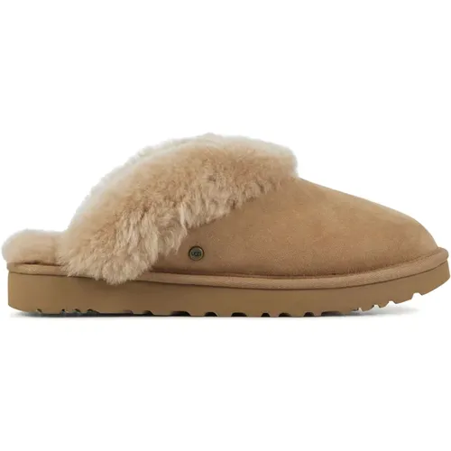 Cognac Wildleder Hausschuhe , Damen, Größe: 37 EU - Ugg - Modalova