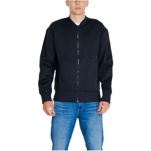 Zip-throughs, male, , Size: M Regenerated Cotton Sweater - Calvin Klein Jeans - Modalova