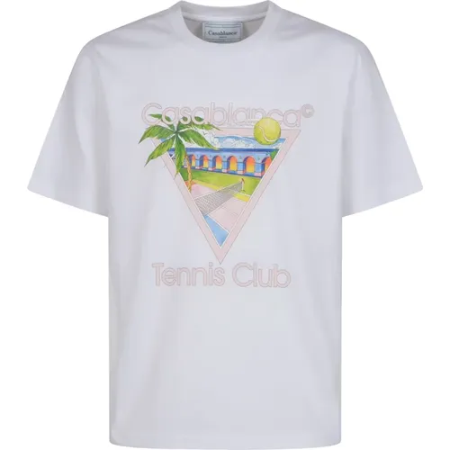 Tennis Club Icon T-Shirt , male, Sizes: L, XL, 2XL - Casablanca - Modalova