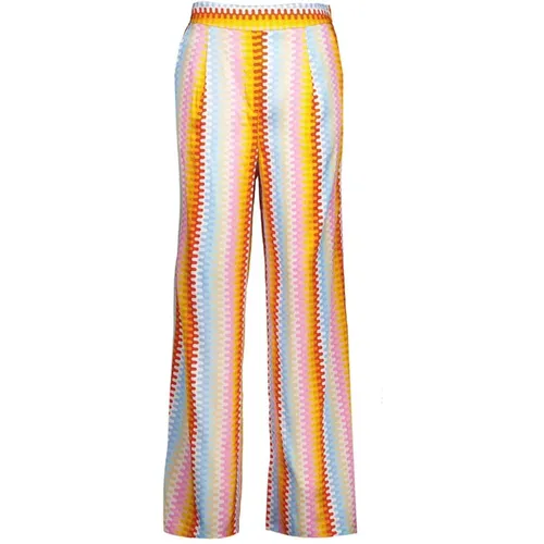 Orange Printed Wide Leg Pants for Women , female, Sizes: S, M, XL, L - Herzen's Angelegenheit - Modalova