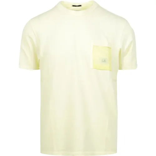 Gelbes Stepp-T-Shirt , Herren, Größe: XL - C.P. Company - Modalova