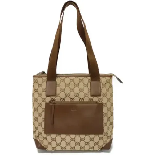 Pre-owned Tote Bags, female, , Size: ONE SIZE Pre-owned Canvas gucci-bags - Gucci Vintage - Modalova