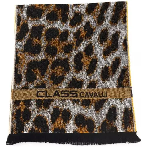 Winter Scarves, female, , Size: ONE SIZE Animalier Fantasy Logo Scarf - Cavalli Class - Modalova