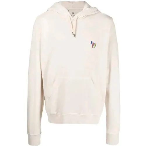 Hoodie - Cream 100% Cotton , male, Sizes: M, S - PS By Paul Smith - Modalova