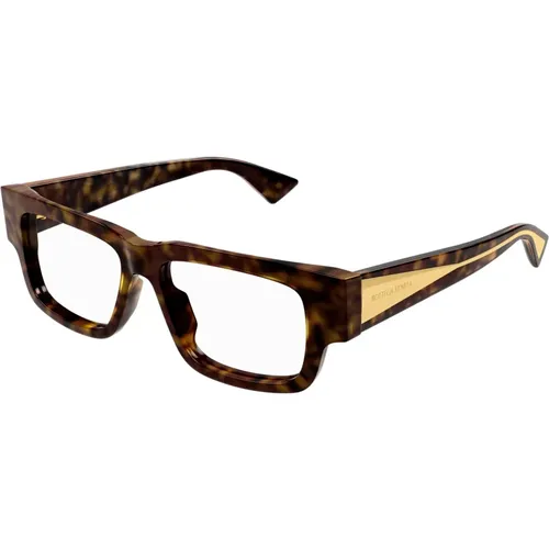 Stilvolle Brille Bv1280O Farbe 002,Schwarze Optische Brille mit Zubehör,Braun/Havanna Optische Brille Stilvolles Design - Bottega Veneta - Modalova