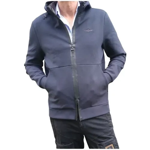 Zip-throughs, male, , Size: 2XL Adjustable Hooded Jacket - aeronautica militare - Modalova