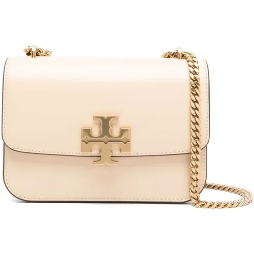 Leather Shoulder Bag with Antique Gold Hardware , female, Sizes: ONE SIZE - TORY BURCH - Modalova