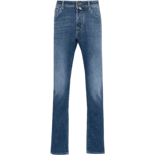 Dunkle Denim Slim Fit Jeans , Herren, Größe: W36 - Jacob Cohën - Modalova