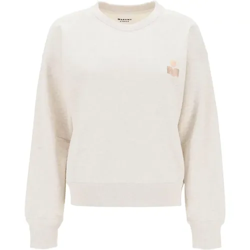 Sweatshirt aus Bio-Baumwolle mit Metall-Logo , Damen, Größe: XS - Isabel Marant Étoile - Modalova