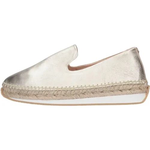 Goldene Leder Espadrilles Stylischer Sommerlook , Damen, Größe: 38 EU - Fred de la Bretoniere - Modalova