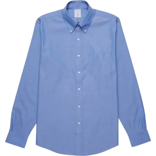 Shirts,Hellblaues Regular Fit Non-Iron Pinpoint Hemd mit Button-Down-Kragen,Pastellrosa Regular Fit Non-Iron Pinpoint Hemd mit Button-Down-Kragen - Brooks Brothers - Modalova