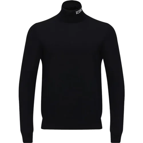 Turtlenecks, male, , Size: XL Roll Neck Cotton Sweater - Iceberg - Modalova