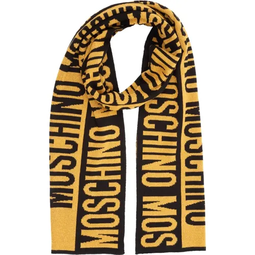 Winter Wool Logo Scarf , female, Sizes: ONE SIZE - Moschino - Modalova