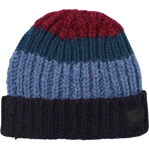 Beanies, male, , Size: ONE SIZE Knitted Beanie Hat - Paul Smith - Modalova