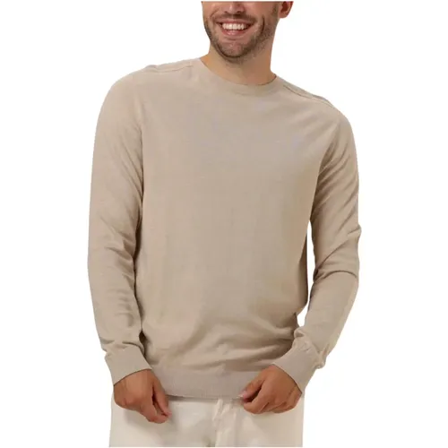 Herren Beiger Rundhalspullover , Herren, Größe: 2XL - Selected Homme - Modalova