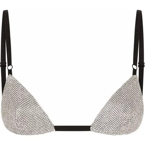 Rhinestones Bra - Sparkling Style , female, Sizes: XS - Dolce & Gabbana - Modalova